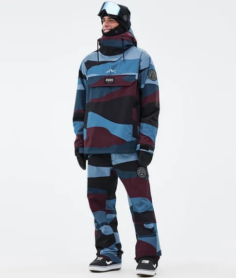 Snowboard Broeken>DOPE SNOW Blizzard ShardsBurgundyBlue