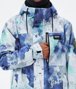 Snowboard Jassen>DOPE SNOW Blizzard Full Zip SprayBlueGreen