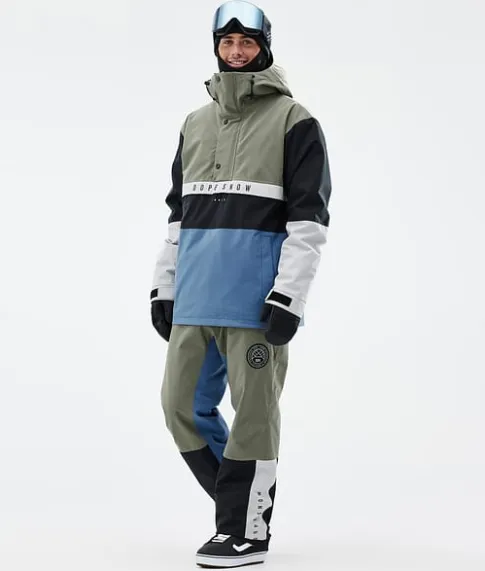 Snowboard Broeken>DOPE SNOW Blizzard Track Greenish/LightGrey/Black/BlueSteel