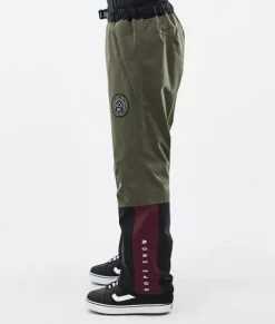 Snowboard Broeken>DOPE SNOW Blizzard Track OIiveGreen/Burgundy/MetalBlue/Black