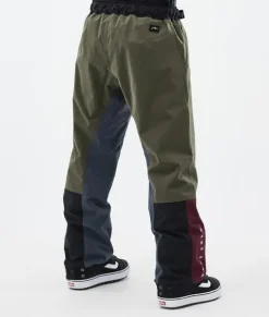 Snowboard Broeken>DOPE SNOW Blizzard Track OIiveGreen/Burgundy/MetalBlue/Black
