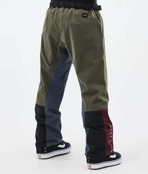 Snowboard Broeken>DOPE SNOW Blizzard Track OIiveGreen/Burgundy/MetalBlue/Black