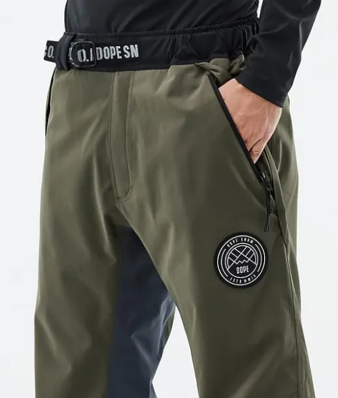 Snowboard Broeken>DOPE SNOW Blizzard Track OIiveGreen/Burgundy/MetalBlue/Black