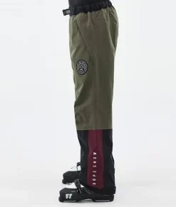 Skibroeken>DOPE SNOW Blizzard Track OIiveGreen/Burgundy/MetalBlue/Black