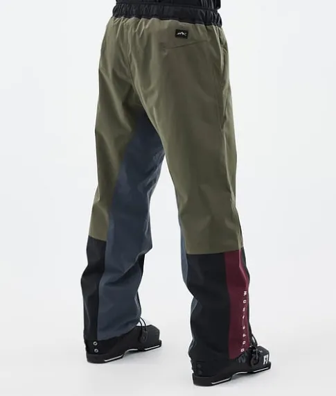 Skibroeken>DOPE SNOW Blizzard Track OIiveGreen/Burgundy/MetalBlue/Black