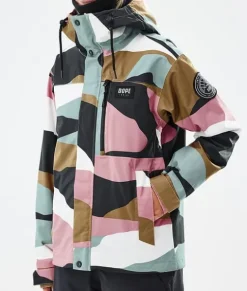Ski Jassen>DOPE SNOW Blizzard W Full Zip ShardsGoldMutedPink