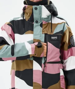 Ski Jassen>DOPE SNOW Blizzard W Full Zip ShardsGoldMutedPink