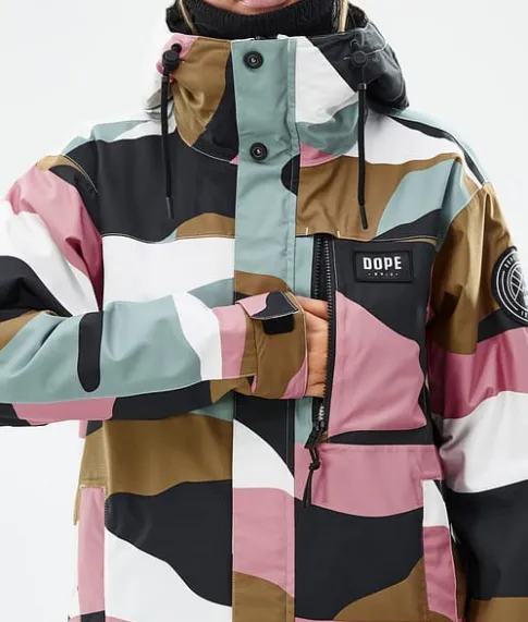 Ski Jassen>DOPE SNOW Blizzard W Full Zip ShardsGoldMutedPink