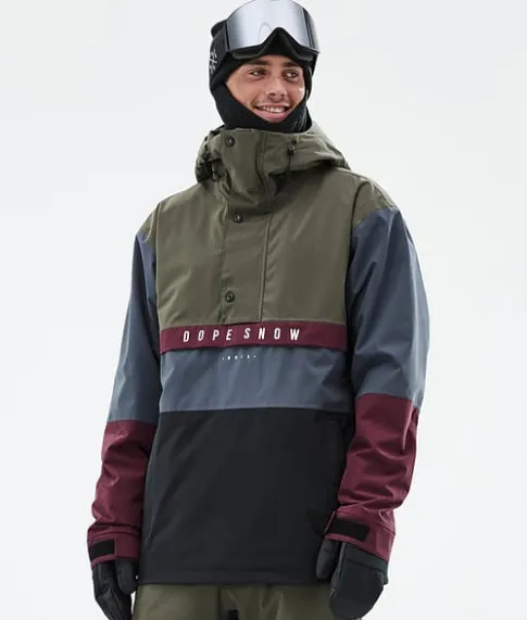 Ski Jassen>DOPE SNOW Legacy Track OIiveGreen/Burgundy/MetalBlue/Black