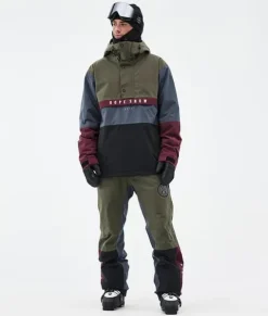 Ski Jassen>DOPE SNOW Legacy Track OIiveGreen/Burgundy/MetalBlue/Black