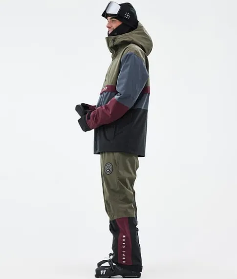 Ski Jassen>DOPE SNOW Legacy Track OIiveGreen/Burgundy/MetalBlue/Black