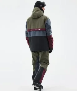 Ski Jassen>DOPE SNOW Legacy Track OIiveGreen/Burgundy/MetalBlue/Black
