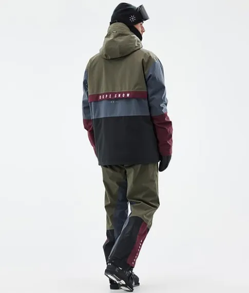 Ski Jassen>DOPE SNOW Legacy Track OIiveGreen/Burgundy/MetalBlue/Black