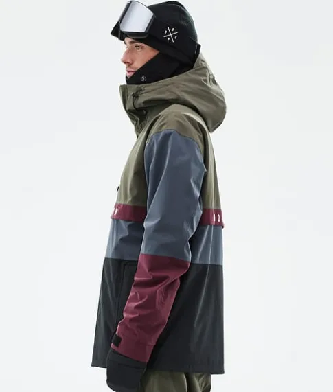 Ski Jassen>DOPE SNOW Legacy Track OIiveGreen/Burgundy/MetalBlue/Black