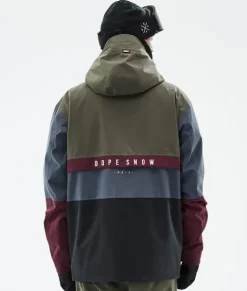 Ski Jassen>DOPE SNOW Legacy Track OIiveGreen/Burgundy/MetalBlue/Black