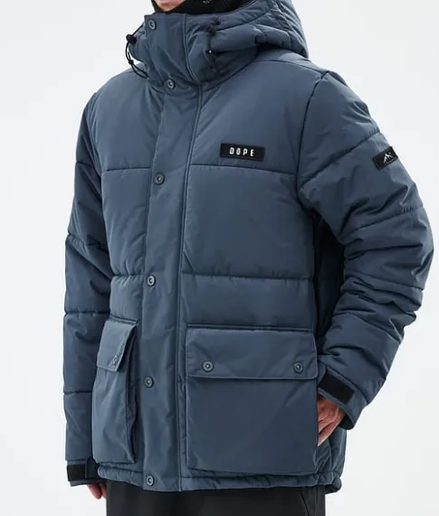 Snowboard Jassen>DOPE SNOW Puffer Full Zip MetalBlue